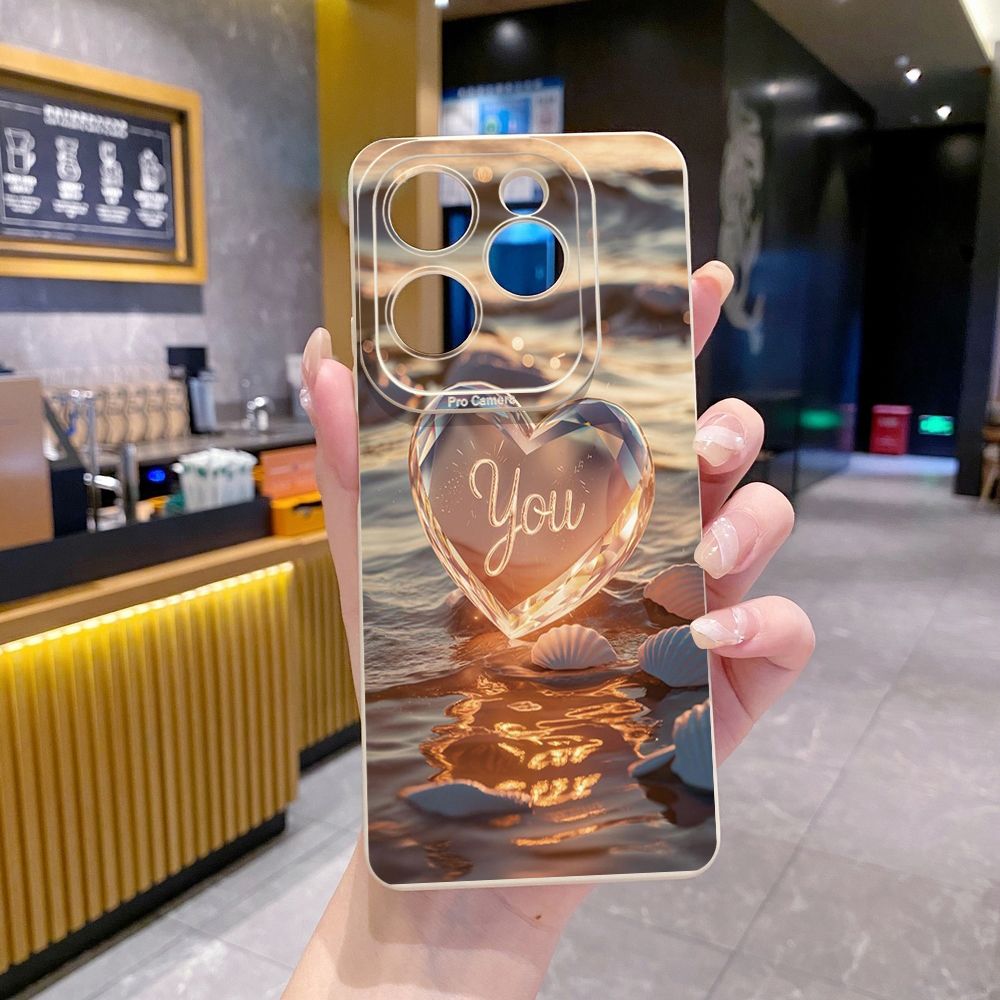 For Infinix Hot 50i 40i 40 Pro Note 12 G96 30 Hot 20 Play 12i 30i 20i 10S 11 Play 11S 10i Smart 8 9 5 Love Heart Crystal Shell  Full Protective Case Anti Drop Cover