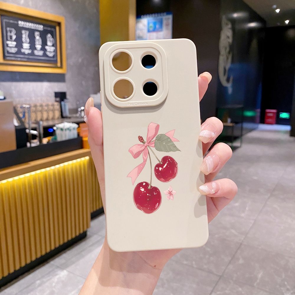 For Xiaomi Redmi Note 13 12 Pro 5G 12S 11S 13C A1 10 Pro 4G 10S Redmi 10C 9C Love Shape Cherry Full Protective Case Anti Drop Cover