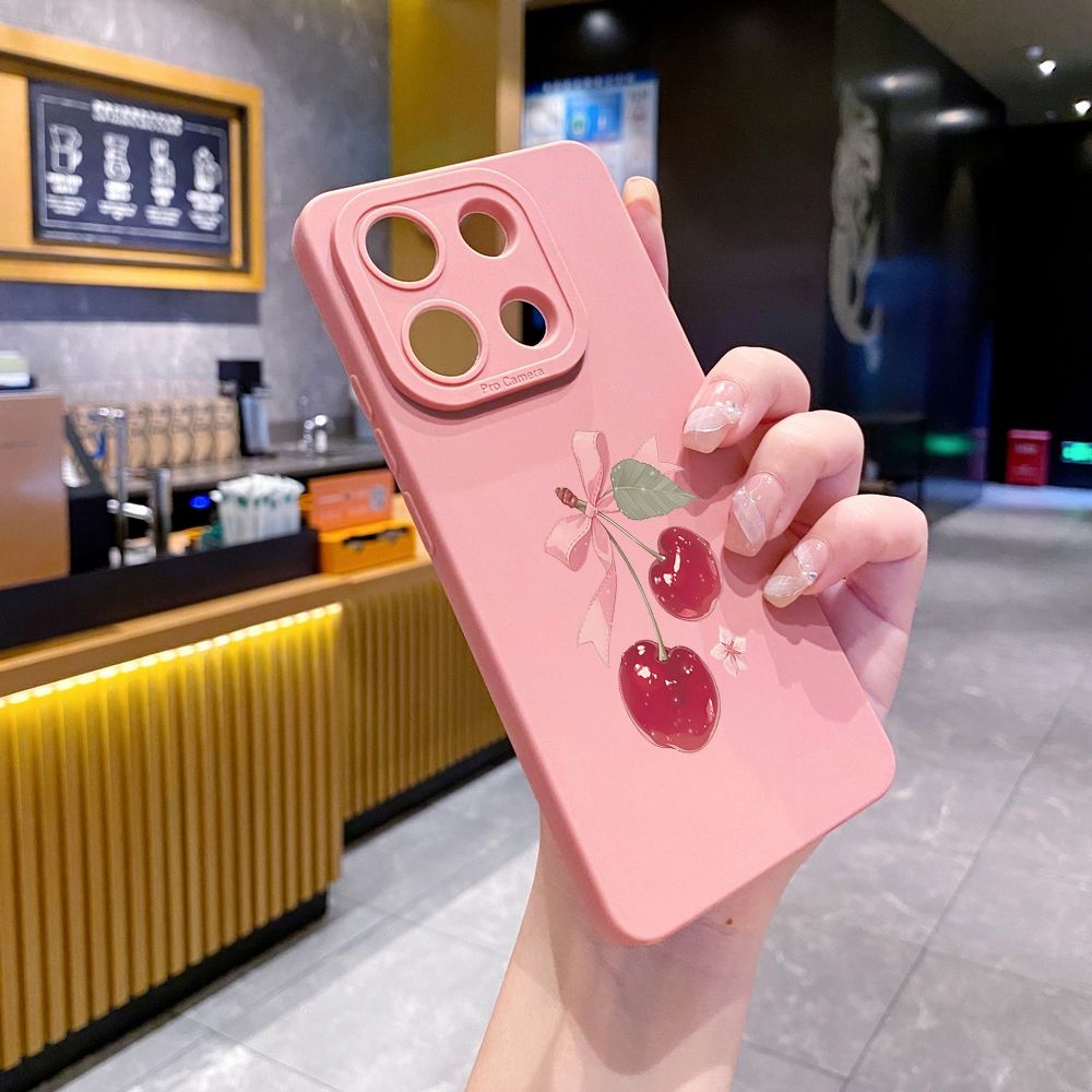 For Xiaomi Redmi Note 13 12 Pro 5G 12S 11S 13C A1 10 Pro 4G 10S Redmi 10C 9C Love Shape Cherry Full Protective Case Anti Drop Cover