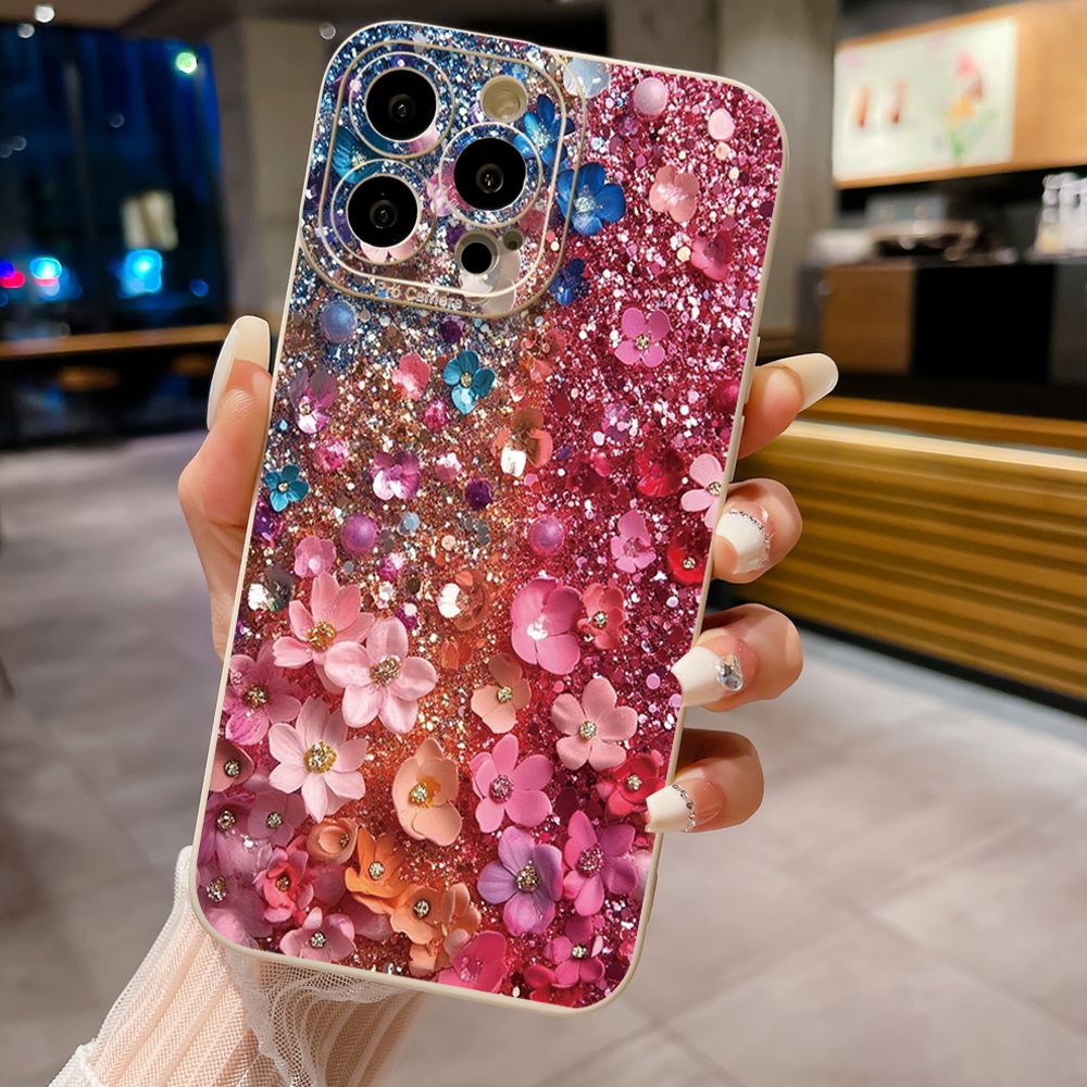 For iPhone 16 Pro Max 14 Plus 13 Pro Max 12 11 XR 8 7 SE 2022 XS Max Green Marbling Full Protective Case Anti Drop Cover