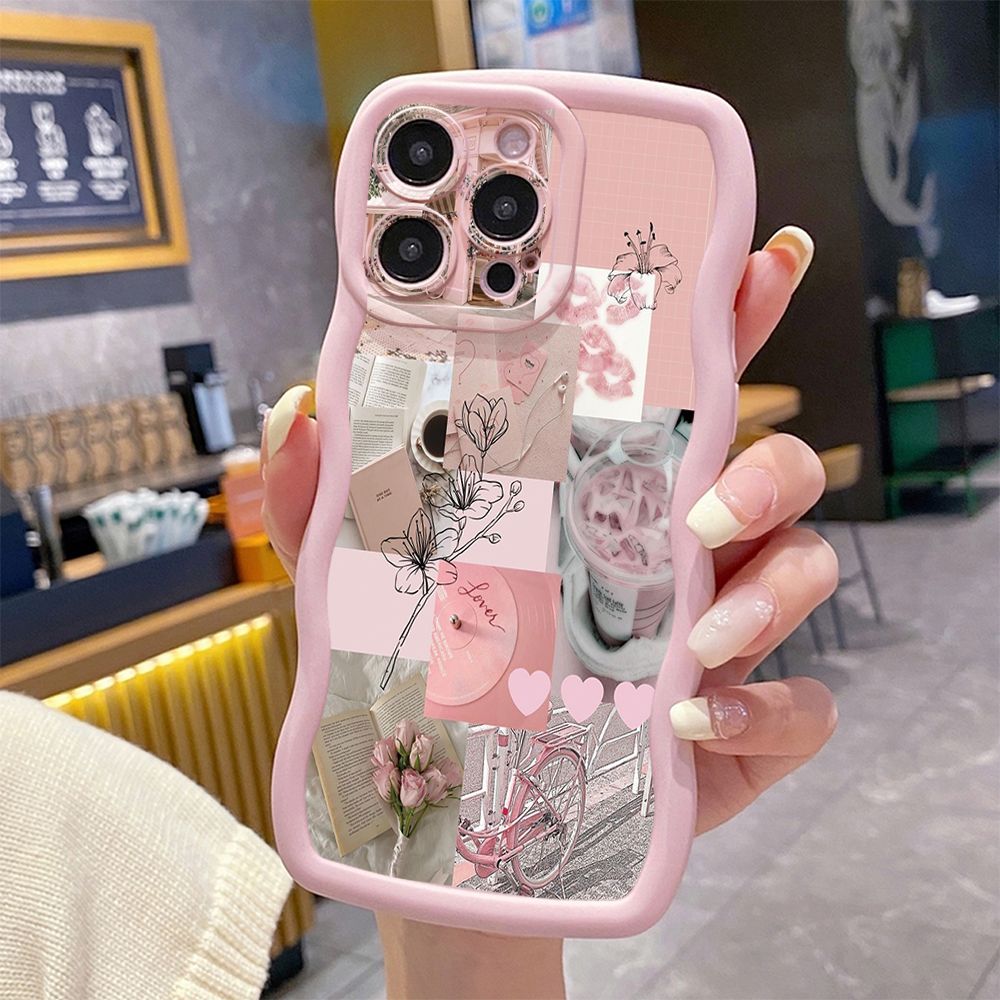 For iPhone 16 Pro Max 15 14 Plus 13 12 11 Pro Max With God all things are Possible Wave Frame Phone Case Anti Drop Cover