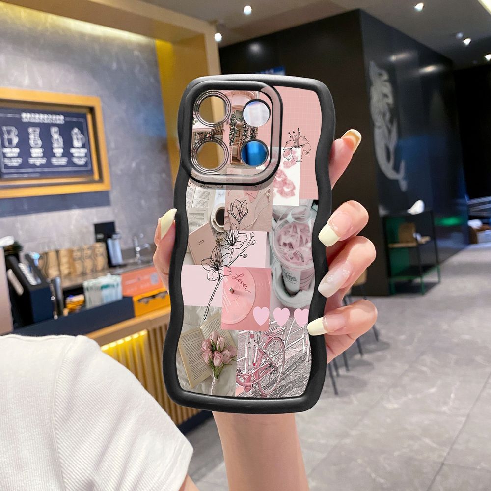 For Xiaomi Redmi Note 13 Pro 5G 12S 12 Turbo 11S 13C 12C With God all things are Possible Wave Frame Phone Case Anti Drop Cover
