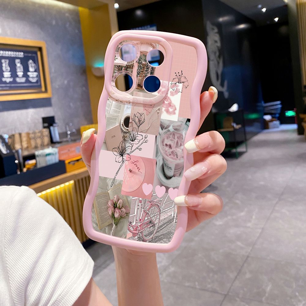 For Xiaomi Redmi Note 13 Pro 5G 12S 12 Turbo 11S 13C 12C With God all things are Possible Wave Frame Phone Case Anti Drop Cover