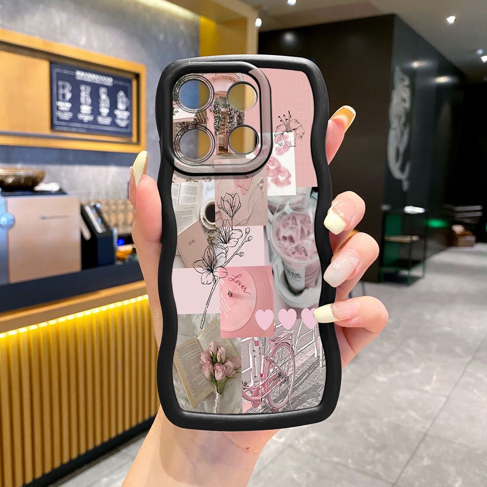 For Xiaomi Redmi Note 13 Pro 5G 12S 12 Turbo 11S 13C 12C With God all things are Possible Wave Frame Phone Case Anti Drop Cover
