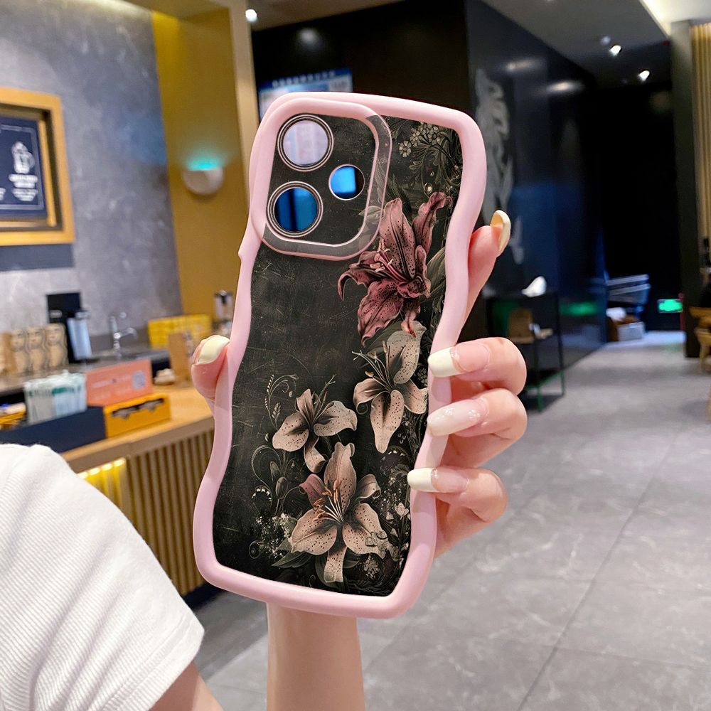 For Motorola MOTO E13 G13 G23 G30 G20 G10 G54 G64 Vintage Flower Retro Wave Frame Phone Case Anti Drop Cover