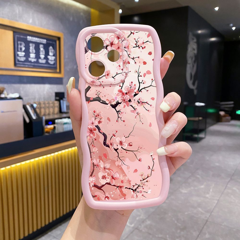 For Motorola MOTO E13 G13 G23 G30 G20 G10 G54 G64 Vintage Flower Retro Wave Frame Phone Case Anti Drop Cover