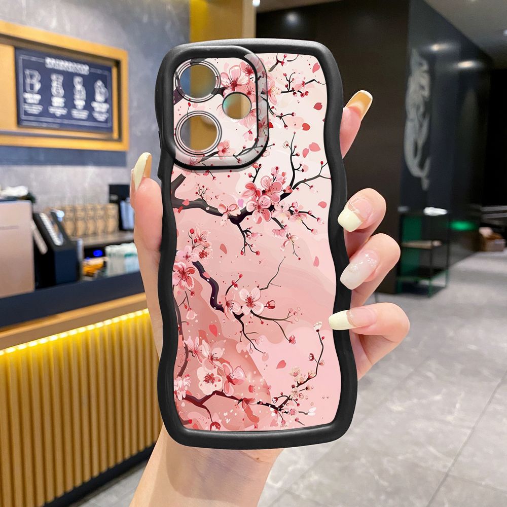 For Motorola MOTO E13 G13 G23 G30 G20 G10 G54 G64 Vintage Flower Retro Wave Frame Phone Case Anti Drop Cover