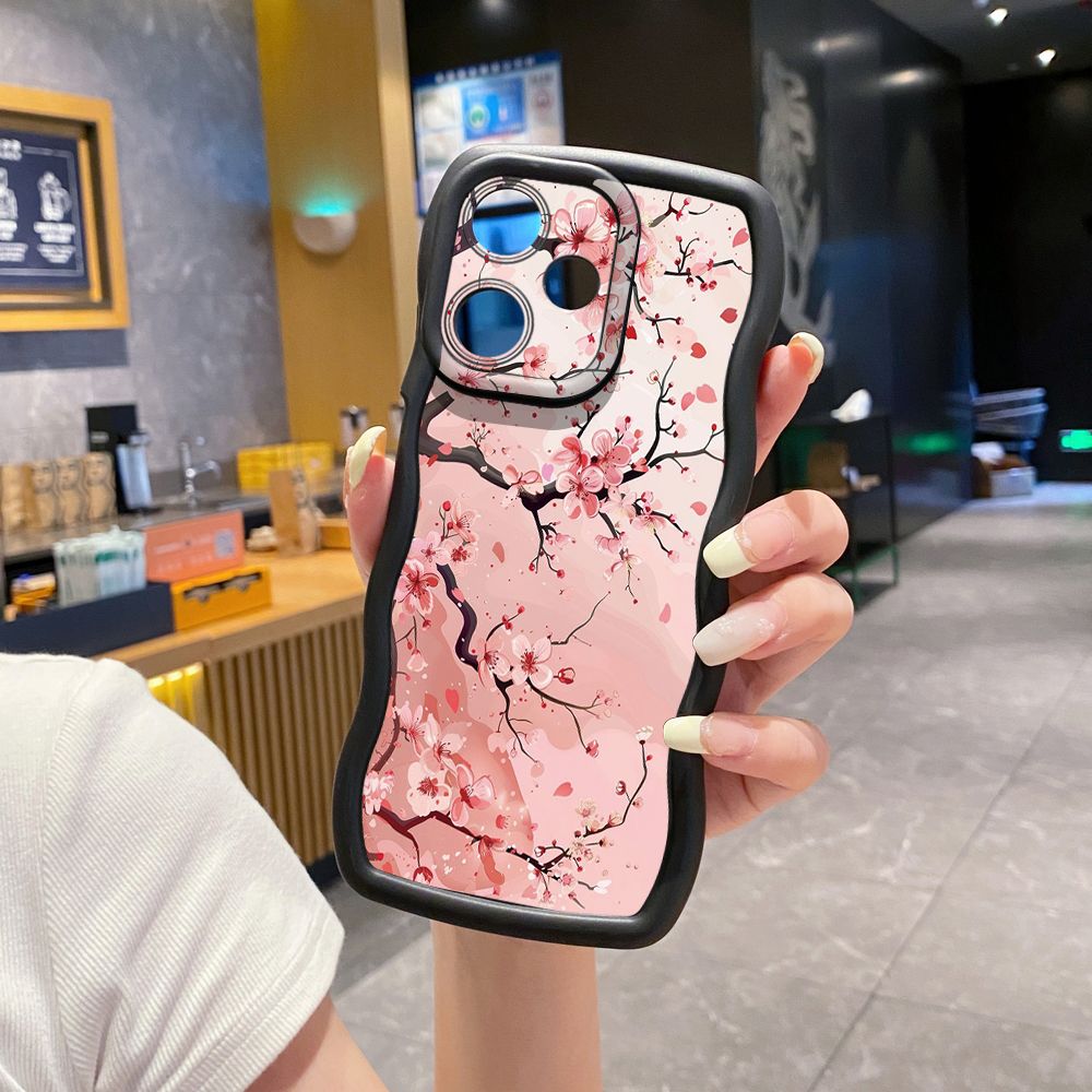 For Motorola MOTO E13 G13 G23 G30 G20 G10 G54 G64 Vintage Flower Retro Wave Frame Phone Case Anti Drop Cover