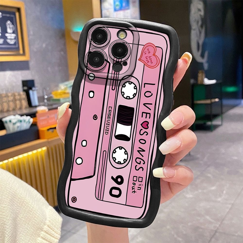 For iPhone 16 Pro Max 15 14 Plus 13 12 11 Pro Max Funny Game Console Wave Frame Phone Case Anti Drop Cover
