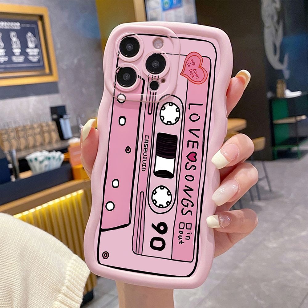 For iPhone 16 Pro Max 15 14 Plus 13 12 11 Pro Max Funny Game Console Wave Frame Phone Case Anti Drop Cover