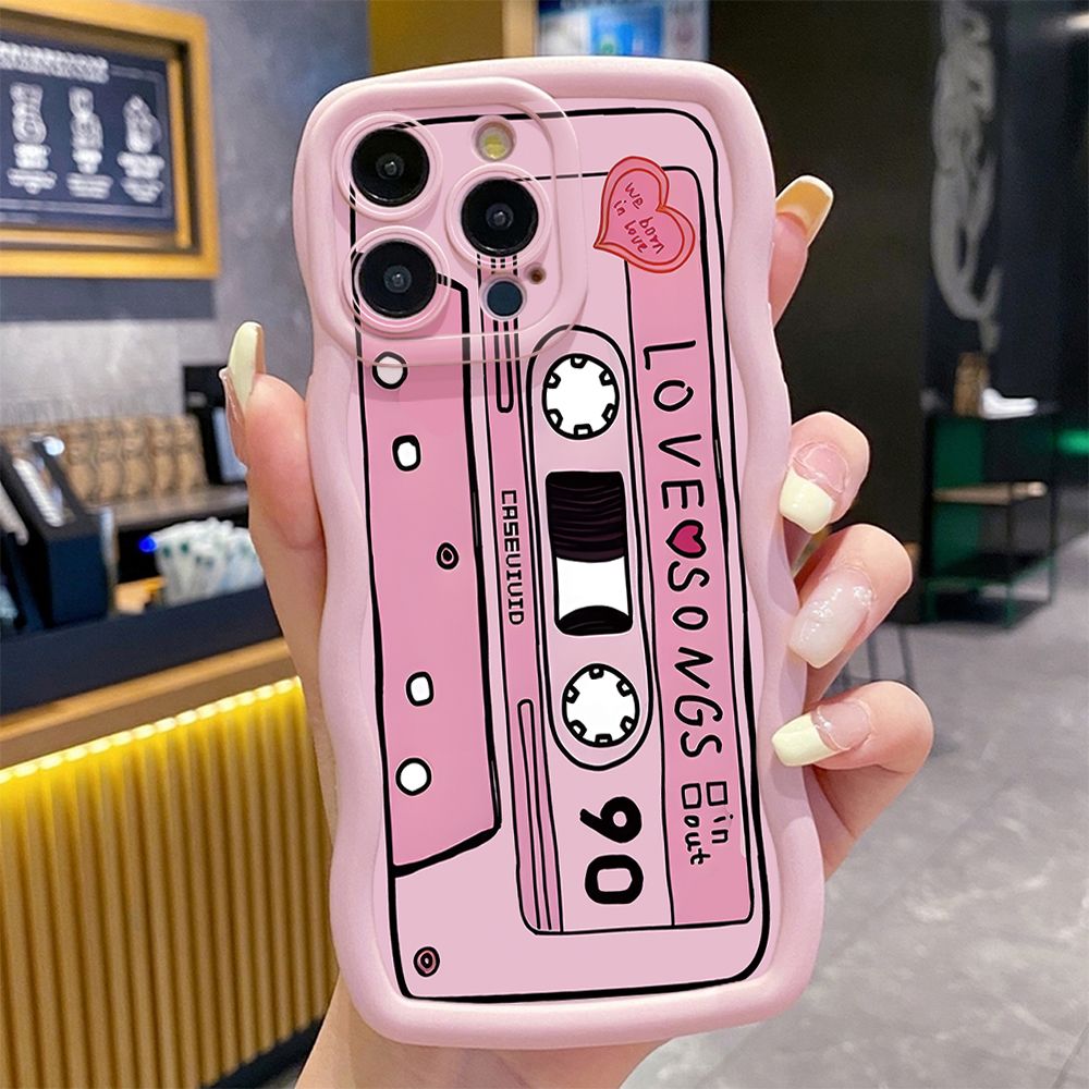 For iPhone 16 Pro Max 15 14 Plus 13 12 11 Pro Max Funny Game Console Wave Frame Phone Case Anti Drop Cover