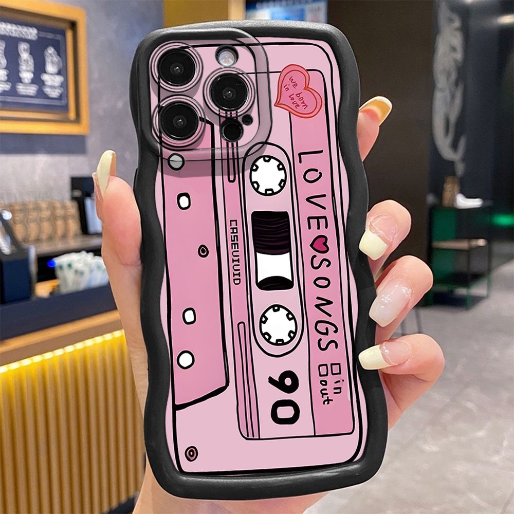 For iPhone 16 Pro Max 15 14 Plus 13 12 11 Pro Max Funny Game Console Wave Frame Phone Case Anti Drop Cover