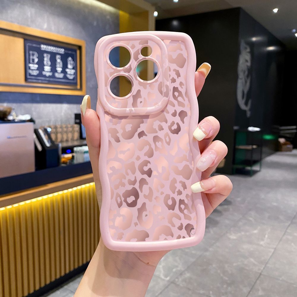 For Tecno Camon 19 Pro NEO 20 30 POP 6 GO 7 Spark GO 2023 8C 9 10 Pro 20C Gradient Leopard Wave Frame Phone Case Anti Drop Cover