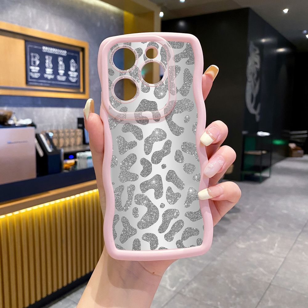 For Tecno Camon 19 Pro NEO 20 30 POP 6 GO 7 Spark GO 2023 8C 9 10 Pro 20C Gradient Leopard Wave Frame Phone Case Anti Drop Cover