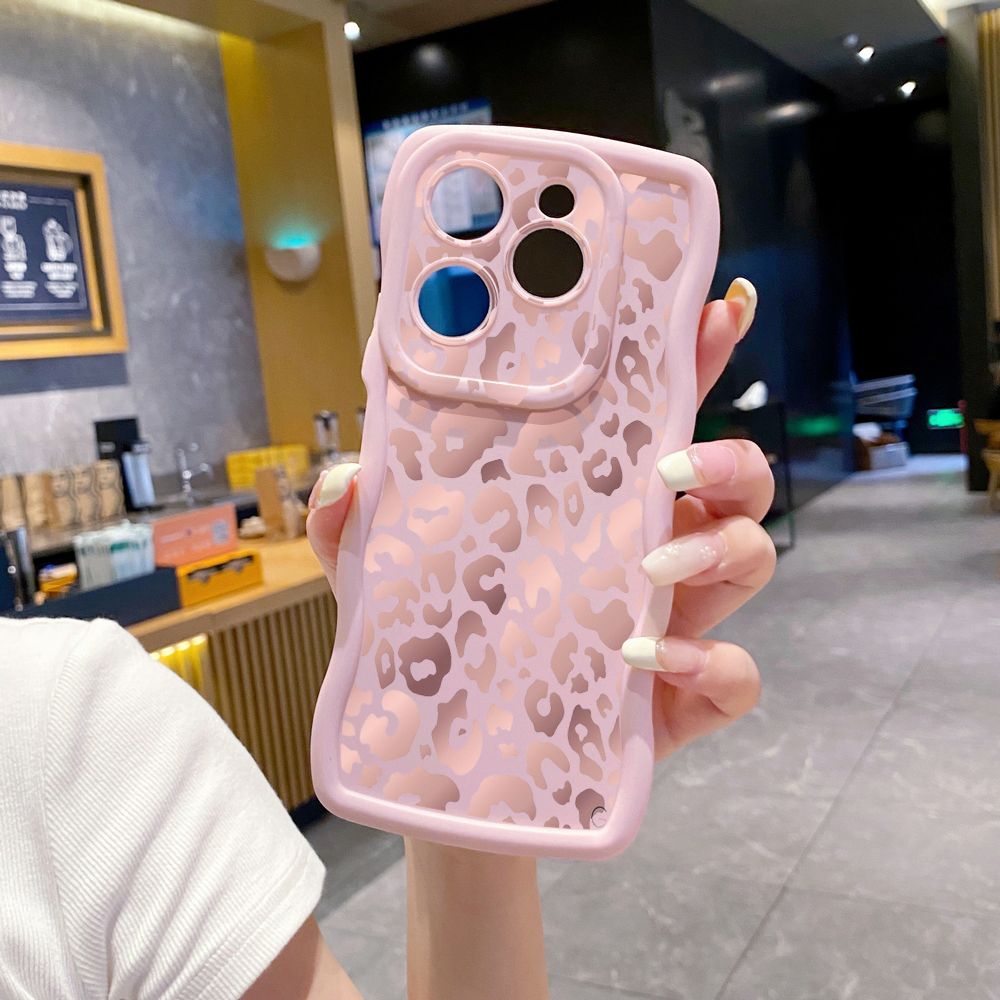 For Tecno Camon 19 Pro NEO 20 30 POP 6 GO 7 Spark GO 2023 8C 9 10 Pro 20C Gradient Leopard Wave Frame Phone Case Anti Drop Cover