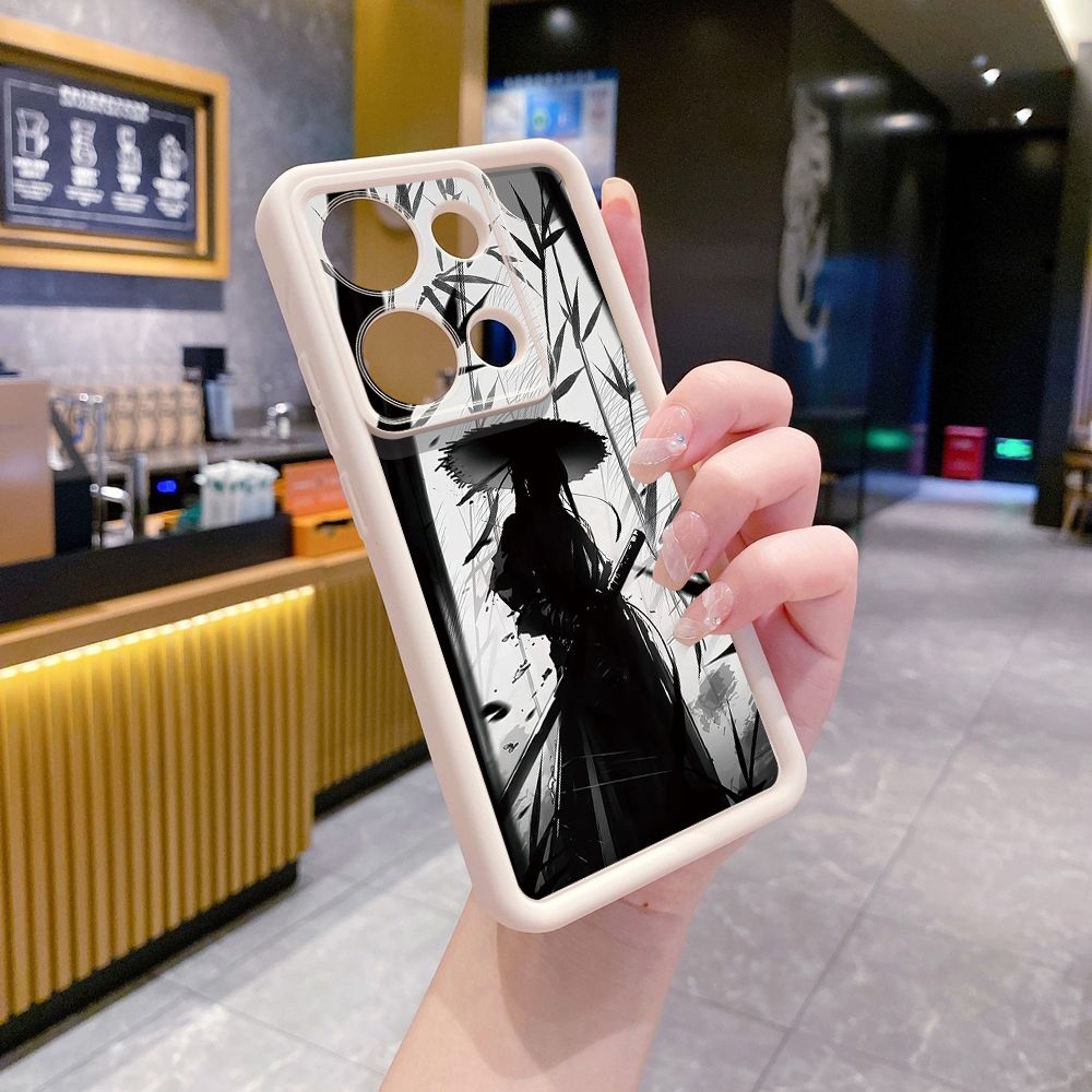 for Xiaomi Redmi Note 13 Pro 5G 12S 4G 12 Turbo 11S 13C 12C Dragon Pattern Sword Full Protective Phone Case Anti Drop Cover