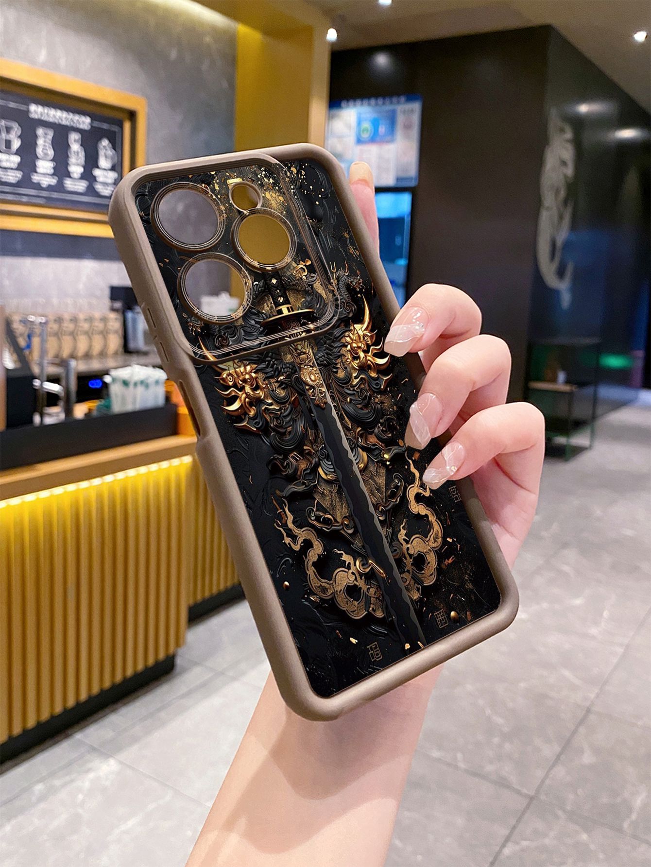 for Infinix Hot 40i 40 Pro 30 Play Note 30 Smart 8 Dragon Pattern Sword Full Protective Phone Case Anti Drop Cover