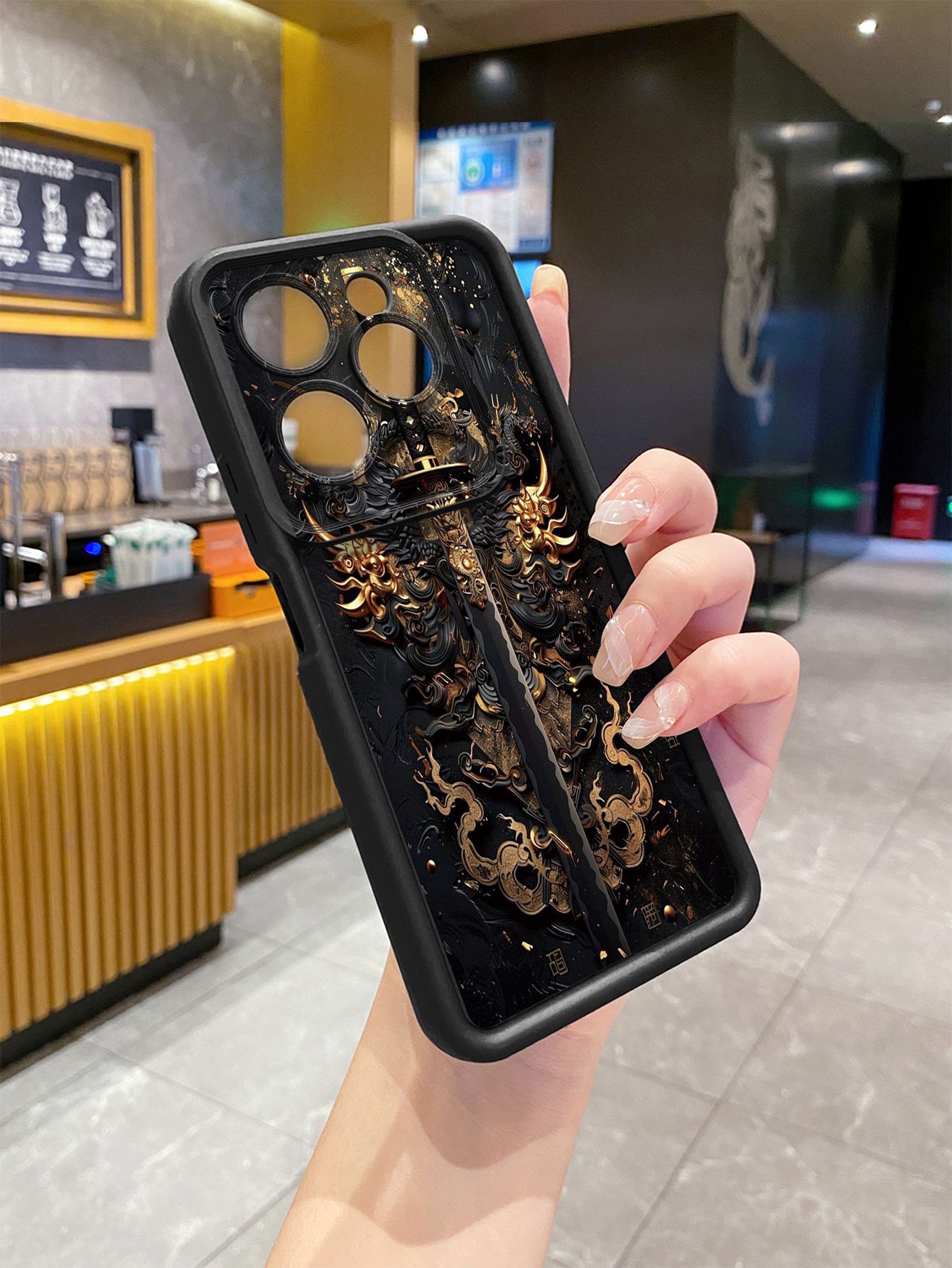 for Infinix Hot 40i 40 Pro 30 Play Note 30 Smart 8 Dragon Pattern Sword Full Protective Phone Case Anti Drop Cover
