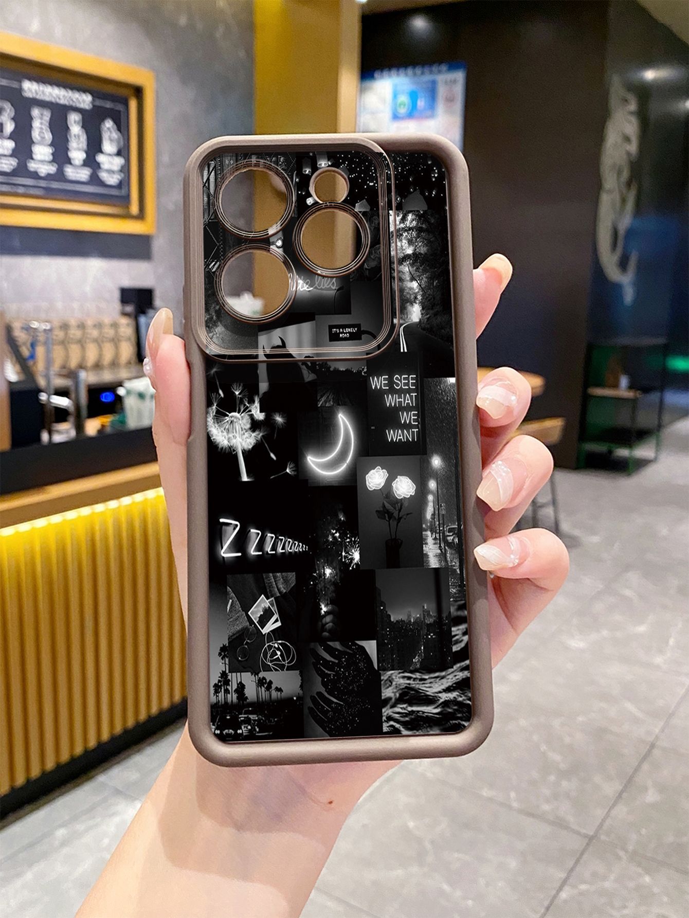 for Infinix Hot 40i 40 Pro 30 Play Note 30 Smart 8 Black Moon Wine Painting Full Protective Phone Case Anti Drop Cover