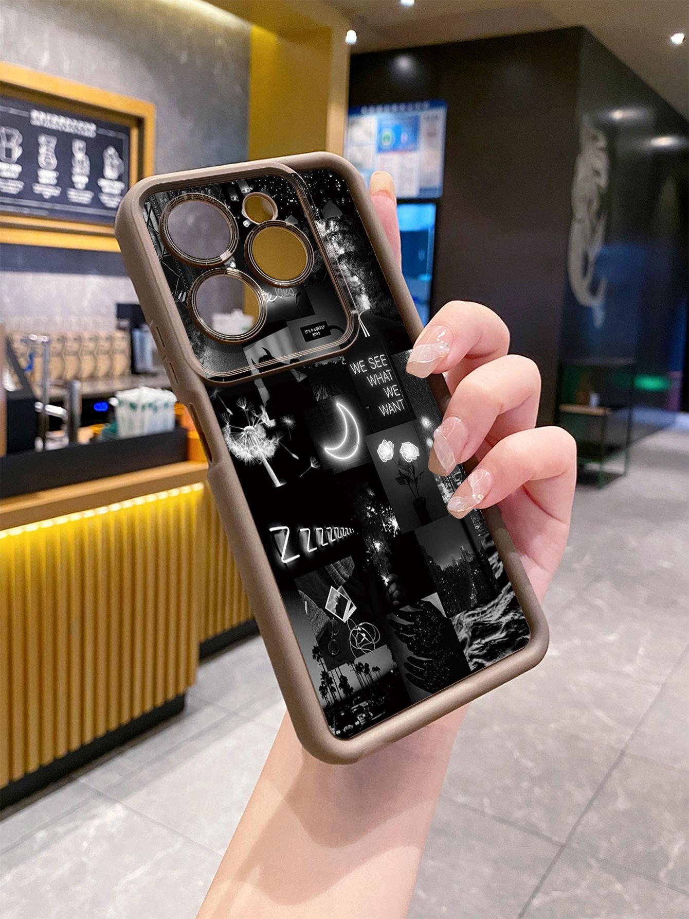 for Infinix Hot 40i 40 Pro 30 Play Note 30 Smart 8 Black Moon Wine Painting Full Protective Phone Case Anti Drop Cover