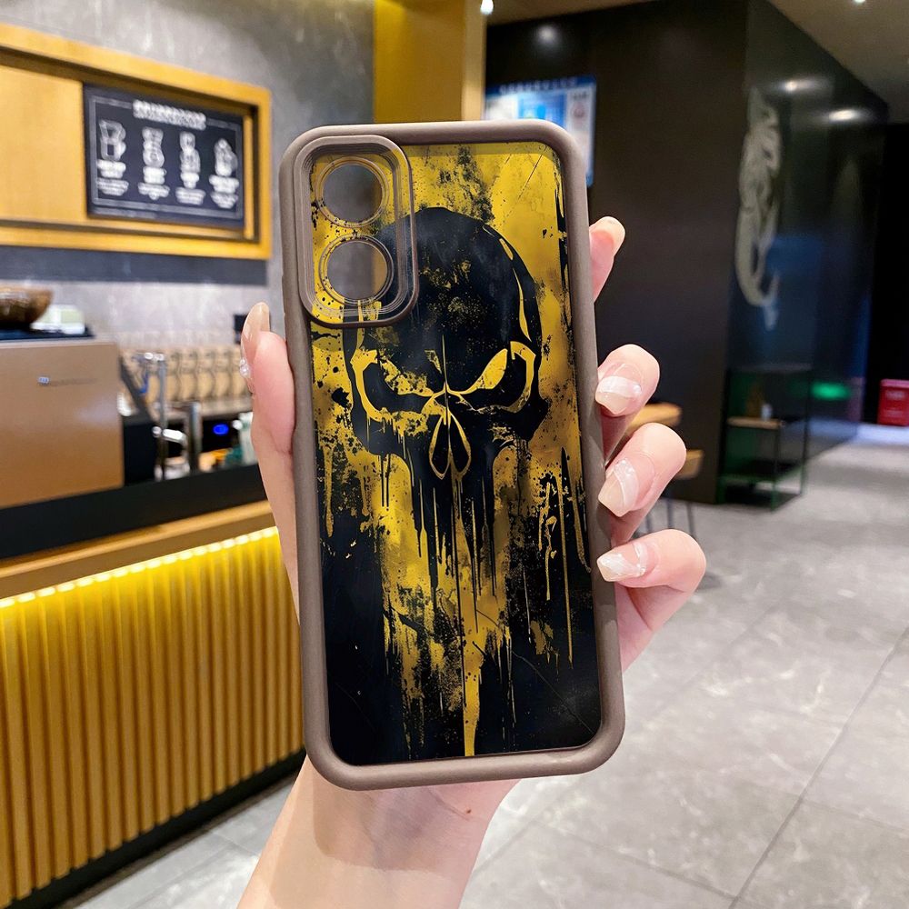 for OPPO A60 A18 A38 A17 A16 A57 A77 4G A59 A98 A78 A58 5G Golden Skeleton Full Protective Phone Case Anti Drop Cover