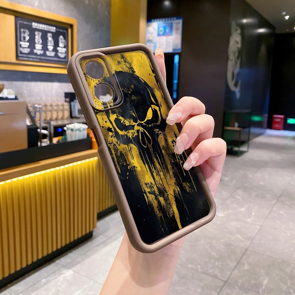 for OPPO A60 A18 A38 A17 A16 A57 A77 4G A59 A98 A78 A58 5G Golden Skeleton Full Protective Phone Case Anti Drop Cover