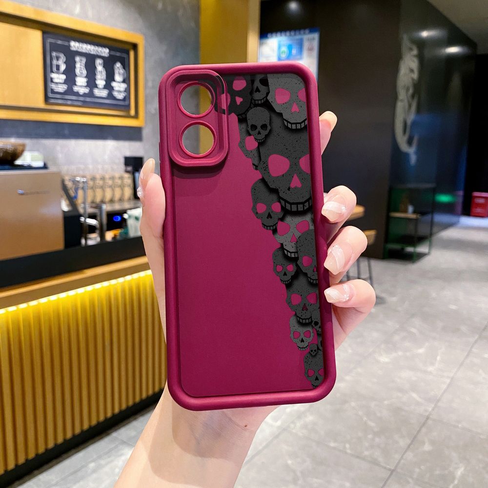 for OPPO A60 A18 A38 A17 A16 A57 A77 4G A59 A98 A78 A58 5G Golden Skeleton Full Protective Phone Case Anti Drop Cover