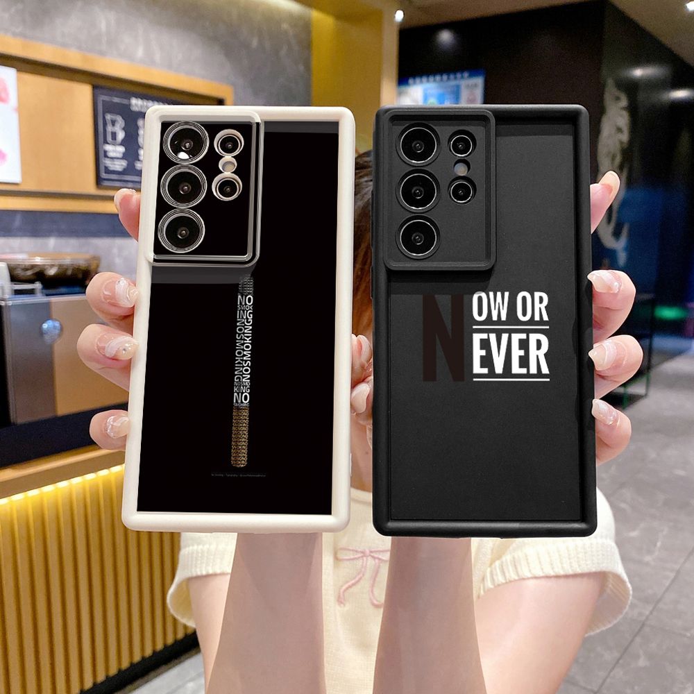 for Samsung Galaxy S24 S23 Ultra S22 Plus S21 FE S20 NO SMOKING Full Protective Phone Case Anti Drop Cover