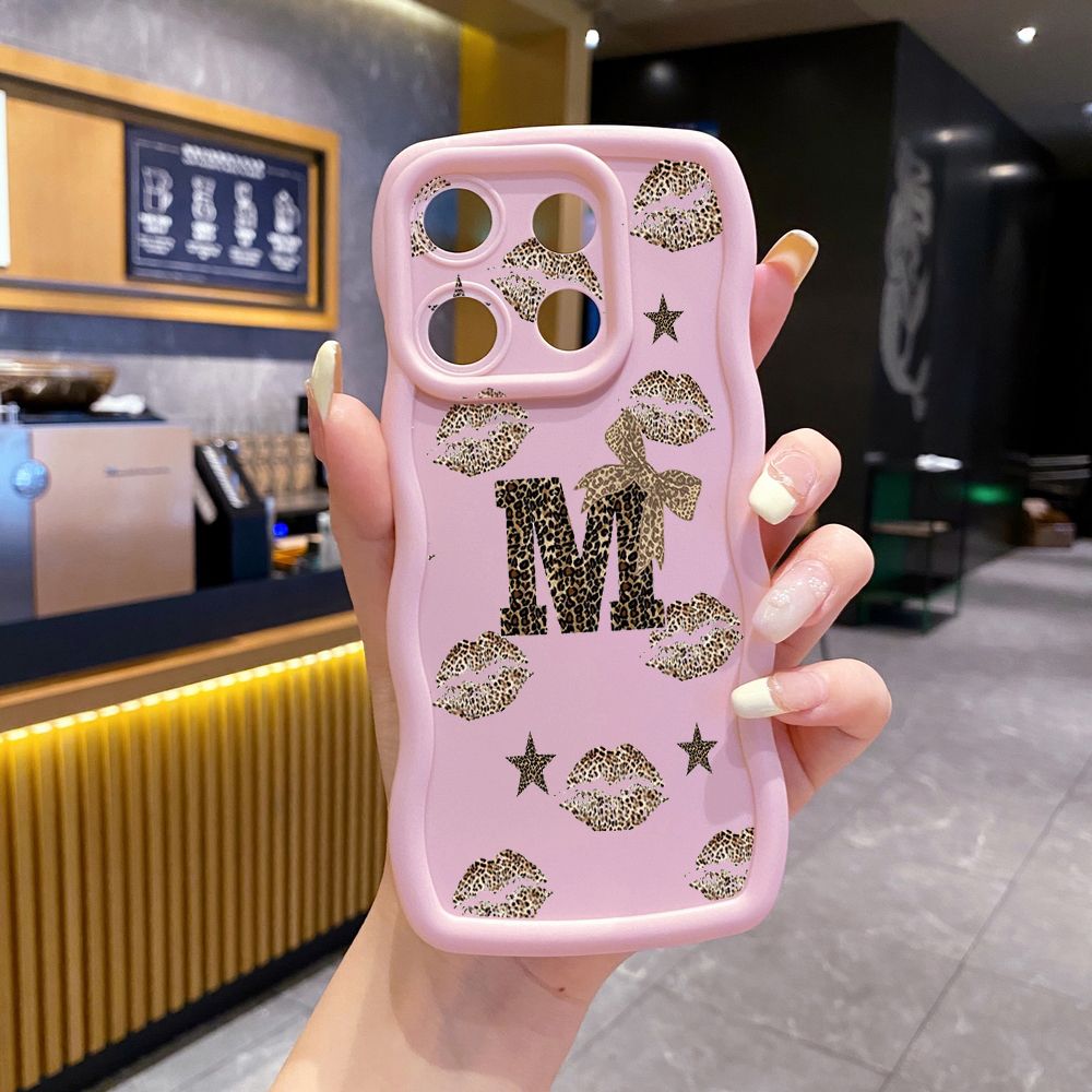 For Xiaomi Redmi Note 13 Pro 5G 12S 12 Turbo 11S 13C 12C Hot Leopard Mouth Wave Frame Phone Case Anti Drop Cover