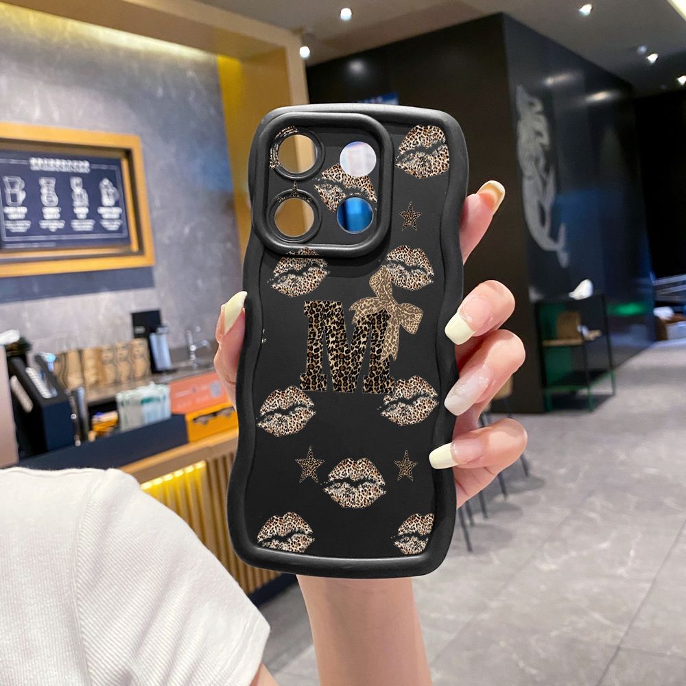 For Xiaomi Redmi Note 13 Pro 5G 12S 12 Turbo 11S 13C 12C Hot Leopard Mouth Wave Frame Phone Case Anti Drop Cover
