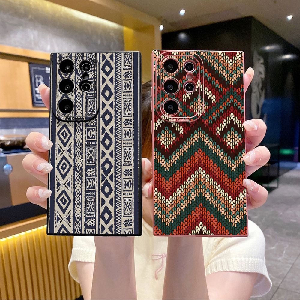 For Samsung Galaxy S24 S23 Ultra S22 Plus Note 20 S21 FE S20 Diamond Plaid Full Protective Case Anti Drop Cover