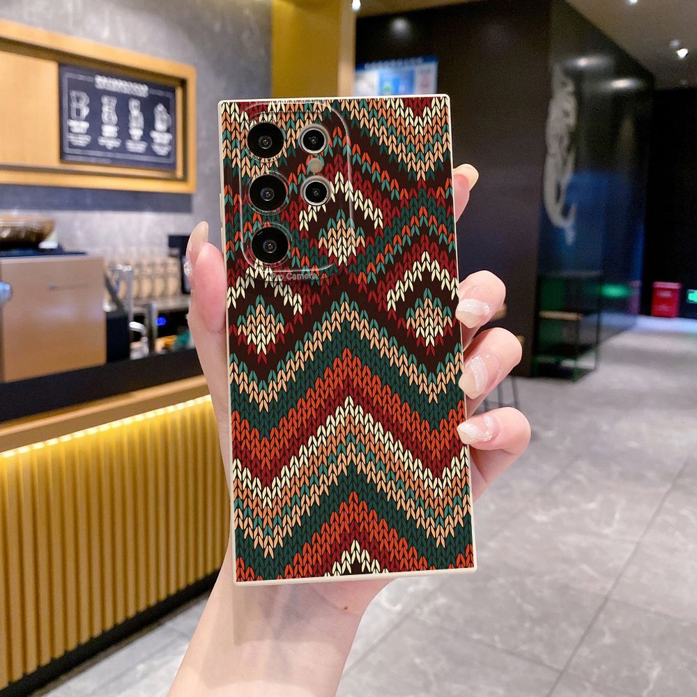 For Samsung Galaxy S24 S23 Ultra S22 Plus Note 20 S21 FE S20 Diamond Plaid Full Protective Case Anti Drop Cover