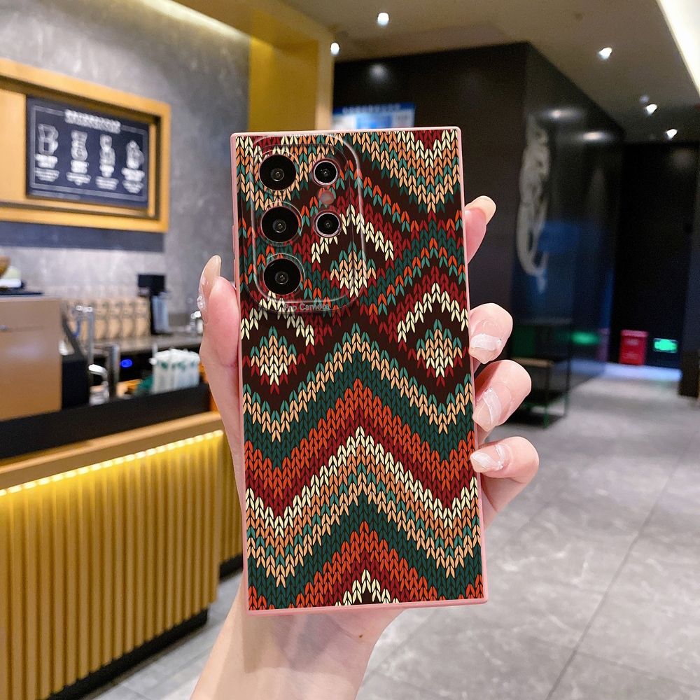 For Samsung Galaxy S24 S23 Ultra S22 Plus Note 20 S21 FE S20 Diamond Plaid Full Protective Case Anti Drop Cover