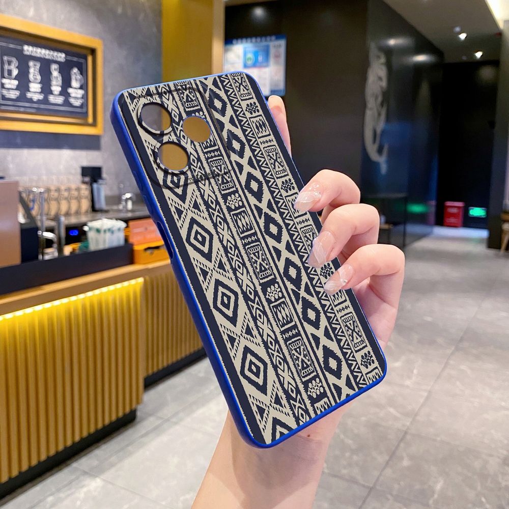For Realme C61 C63 C65 C67 C53 C51 Note 50 60 C21 C33 C30 C35 C11 2021 C12 C15 C21Y C25Y Realme 12 13 Diamond Plaid Full Protective Case Anti Drop Cover
