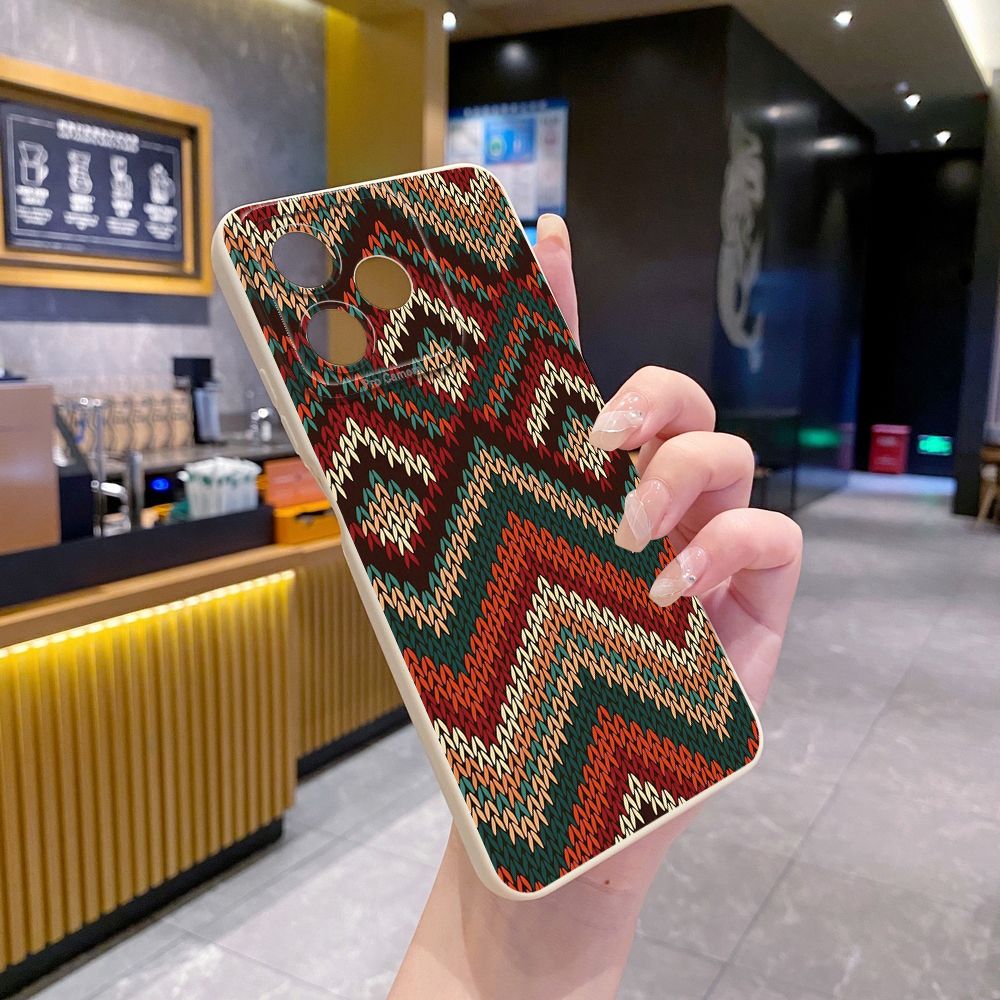 For Realme C61 C63 C65 C67 C53 C51 Note 50 60 C21 C33 C30 C35 C11 2021 C12 C15 C21Y C25Y Realme 12 13 Diamond Plaid Full Protective Case Anti Drop Cover