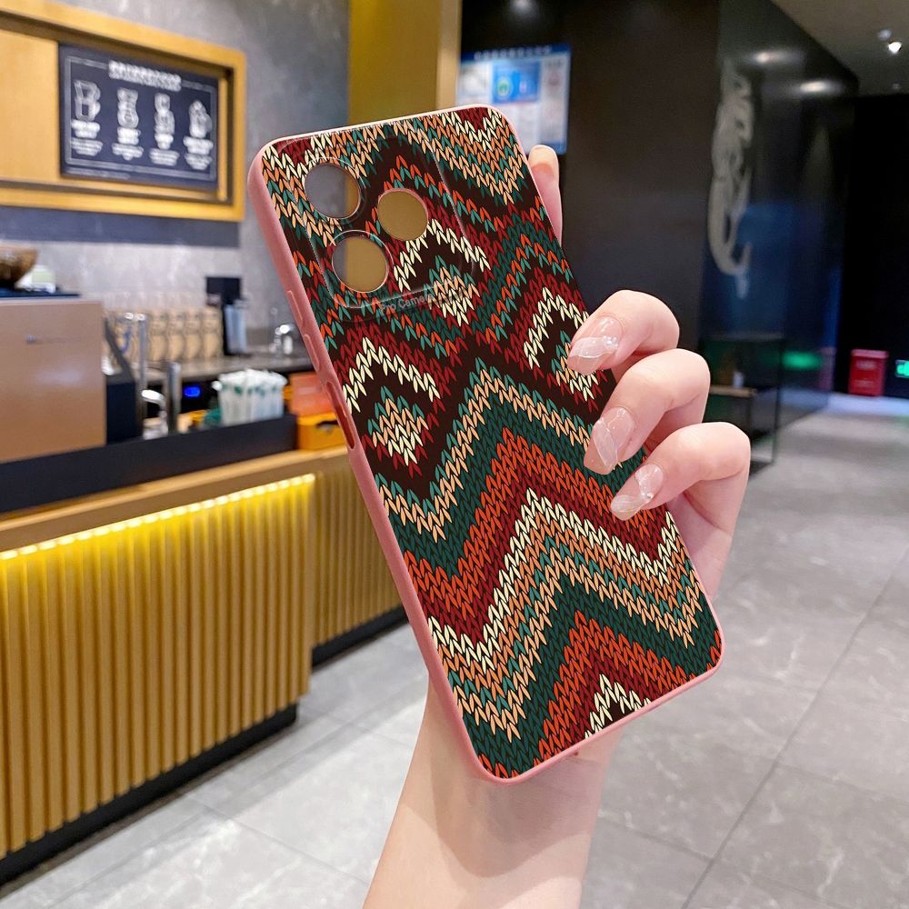 For Realme C61 C63 C65 C67 C53 C51 Note 50 60 C21 C33 C30 C35 C11 2021 C12 C15 C21Y C25Y Realme 12 13 Diamond Plaid Full Protective Case Anti Drop Cover
