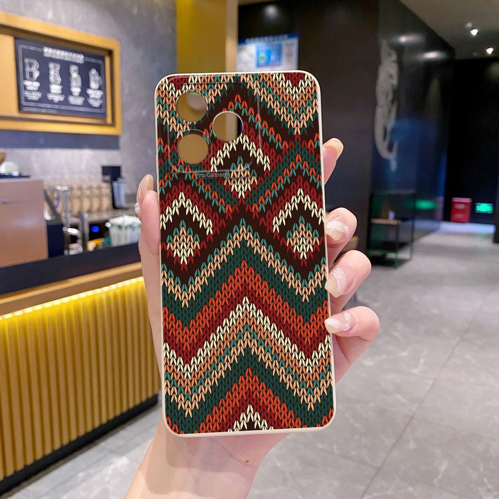 For Realme C61 C63 C65 C67 C53 C51 Note 50 60 C21 C33 C30 C35 C11 2021 C12 C15 C21Y C25Y Realme 12 13 Diamond Plaid Full Protective Case Anti Drop Cover