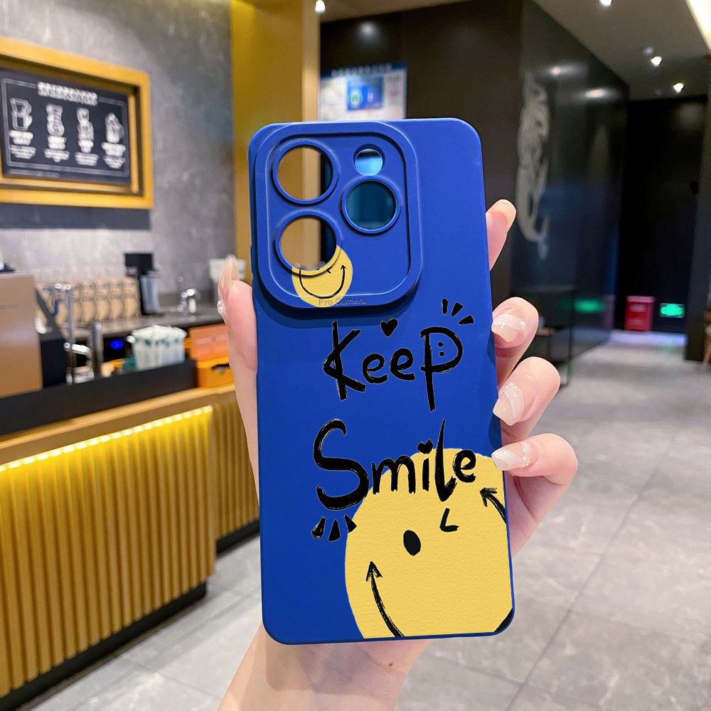 For Infinix Hot 50i 40i 40 Pro Note 12 G96 30 Hot 20 Play 12i 30i 20i 10S 11 Play 11S 10i Smart 8 9 5 Smile Face Emoj Full Protective Case Anti Drop Cover