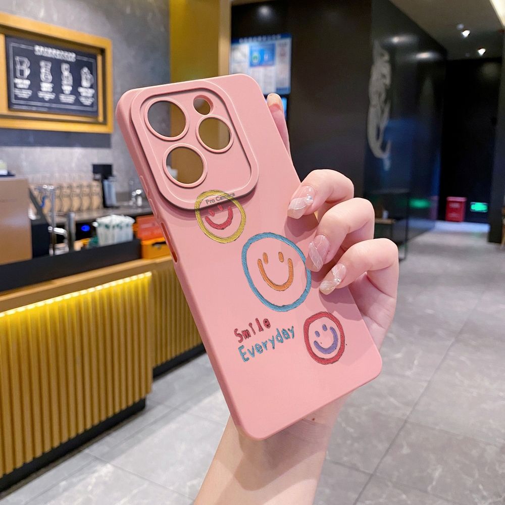 For Infinix Hot 50i 40i 40 Pro Note 12 G96 30 Hot 20 Play 12i 30i 20i 10S 11 Play 11S 10i Smart 8 9 5 Smile Face Emoj Full Protective Case Anti Drop Cover