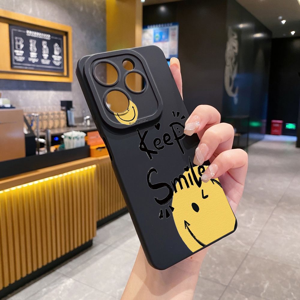 For Infinix Hot 50i 40i 40 Pro Note 12 G96 30 Hot 20 Play 12i 30i 20i 10S 11 Play 11S 10i Smart 8 9 5 Smile Face Emoj Full Protective Case Anti Drop Cover