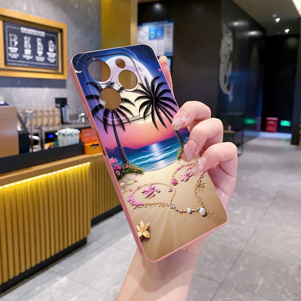 For Infinix Hot 50i 40i 40 Pro Note 12 G96 30 Hot 20 Play 12i 30i 20i 10S 11 Play 11S 10i Smart 8 9 5 Sunset Coconut Tree Full Protective Case Anti Drop Cover