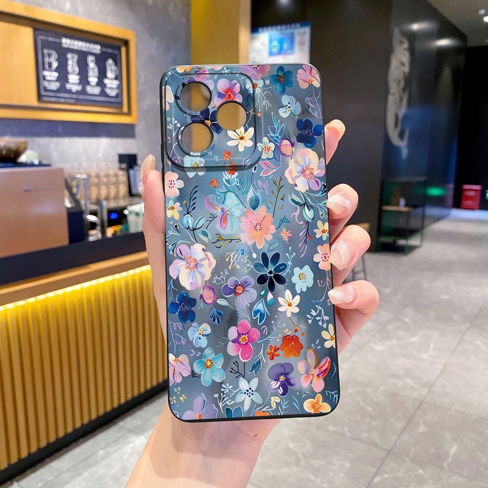For Realme C61 C63 C65 C67 C53 C51 Note 50 60 C21 C33 C30 C35 C11 2021 C12 C15 C21Y C25Y Realme 12 13 Beauty Flower Full Protective Case Anti Drop Cover
