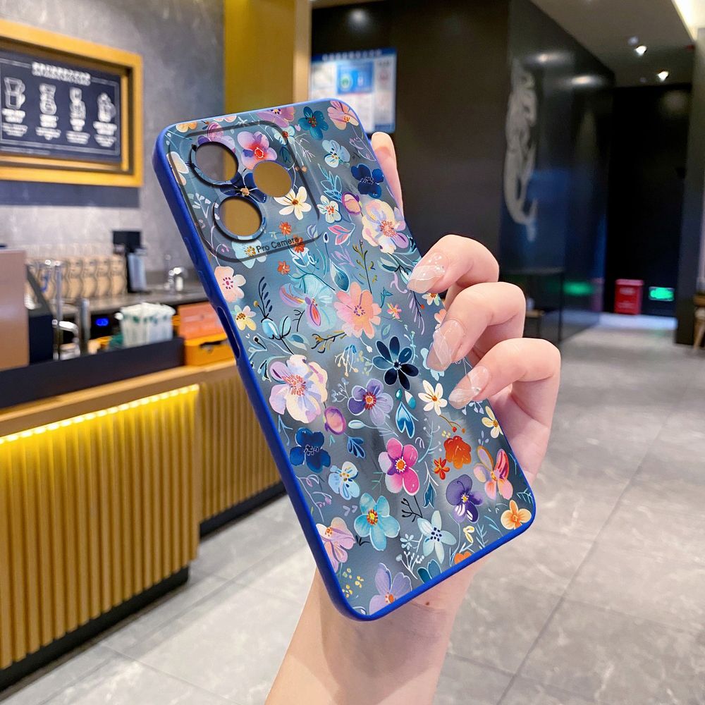 For Realme C61 C63 C65 C67 C53 C51 Note 50 60 C21 C33 C30 C35 C11 2021 C12 C15 C21Y C25Y Realme 12 13 Beauty Flower Full Protective Case Anti Drop Cover