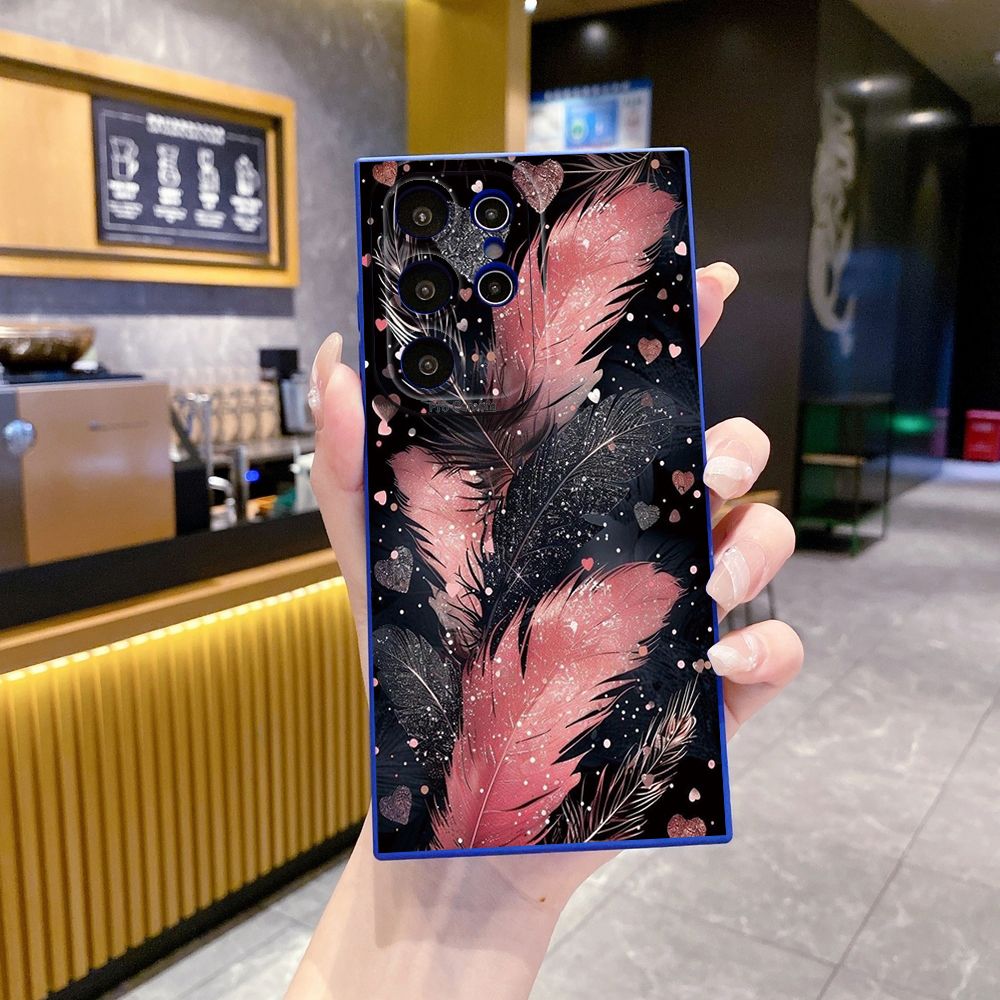 For Samsung Galaxy S24 S23 Ultra S22 Plus Note 20 S21 FE S20 Luxury Beauty Leaves Full Protective Case Anti Drop Cover