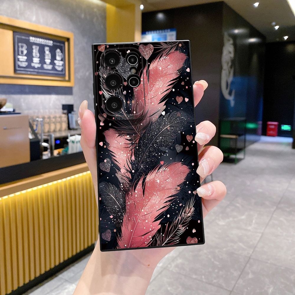 For Samsung Galaxy S24 S23 Ultra S22 Plus Note 20 S21 FE S20 Luxury Beauty Leaves Full Protective Case Anti Drop Cover