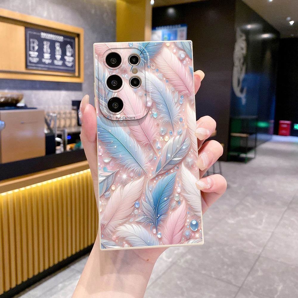 For Samsung Galaxy S24 S23 Ultra S22 Plus Note 20 S21 FE S20 Luxury Beauty Leaves Full Protective Case Anti Drop Cover