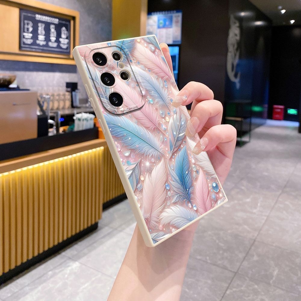 For Samsung Galaxy S24 S23 Ultra S22 Plus Note 20 S21 FE S20 Luxury Beauty Leaves Full Protective Case Anti Drop Cover