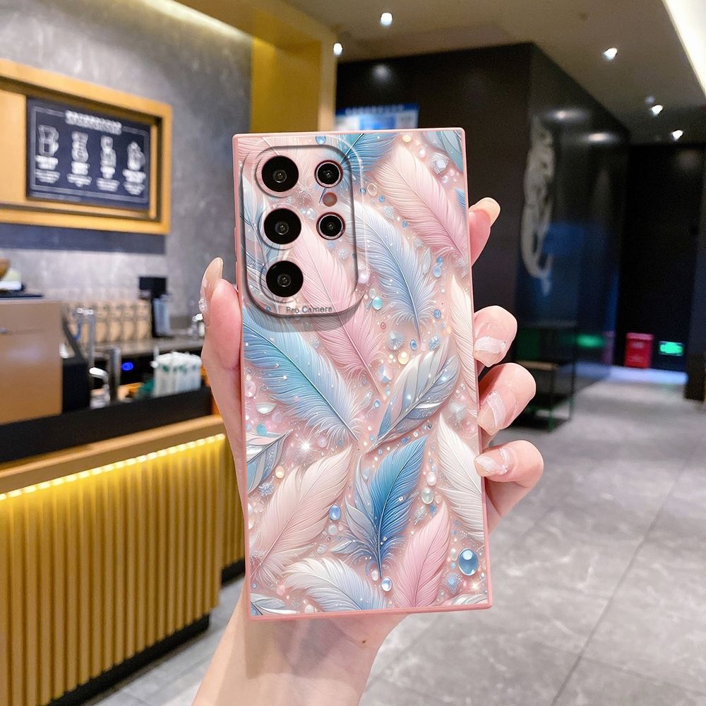 For Samsung Galaxy S24 S23 Ultra S22 Plus Note 20 S21 FE S20 Luxury Beauty Leaves Full Protective Case Anti Drop Cover