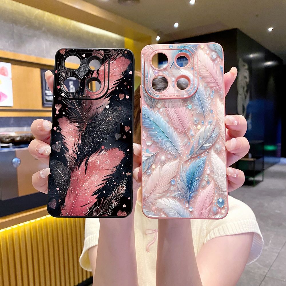 For Xiaomi Redmi Note 13 12 Pro 5G 12S 11S 13C A1 10 Pro 4G 10S Redmi 10C 9C Luxury Beauty Leaves Full Protective Case Anti Drop Cover