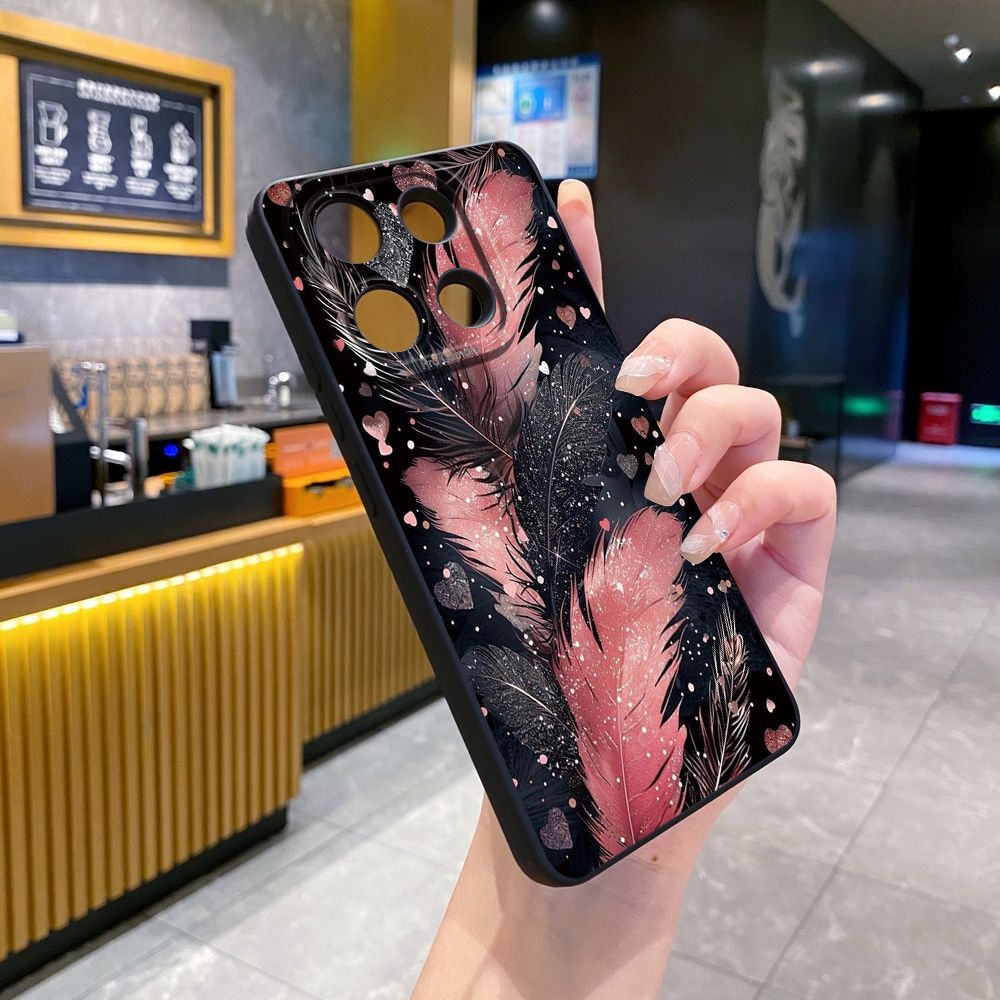 For Xiaomi Redmi Note 13 12 Pro 5G 12S 11S 13C A1 10 Pro 4G 10S Redmi 10C 9C Luxury Beauty Leaves Full Protective Case Anti Drop Cover